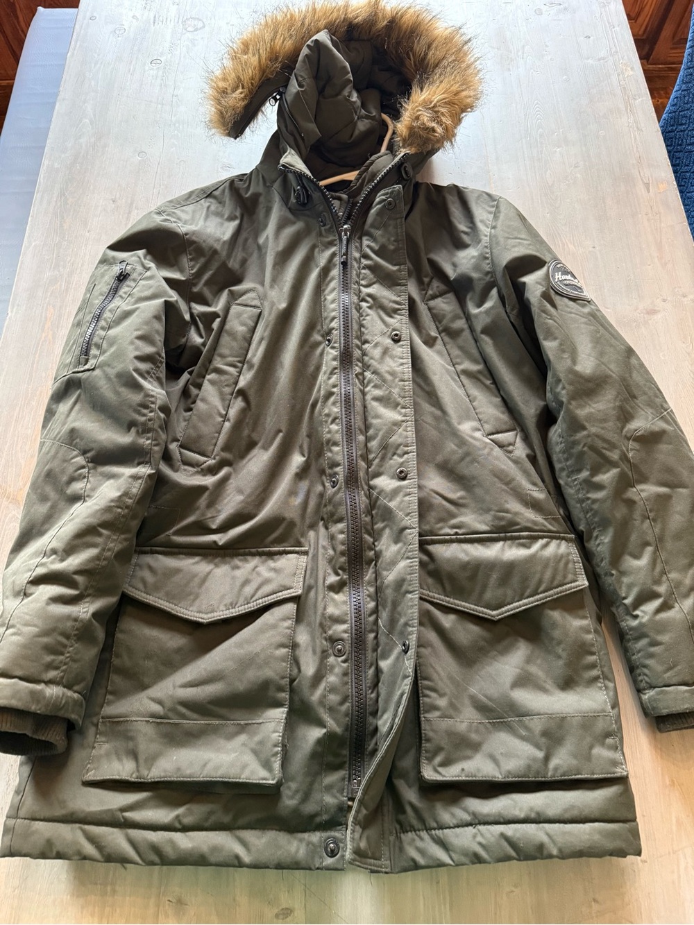 Hawke & co brown Parka Jacket with Faux Fur Hood